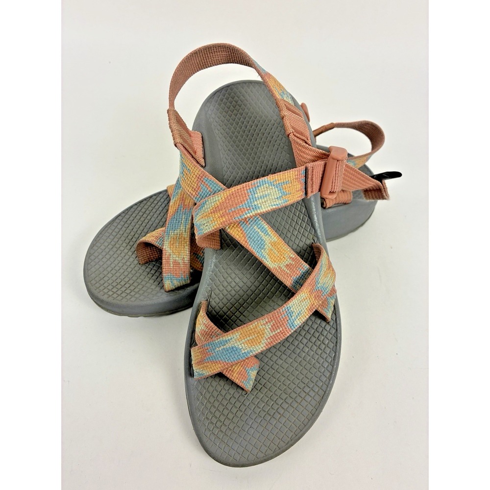 Chaco Z2 Adjustable Classic Strappy Sandals Aerial Rosette Pink Women's Size 8